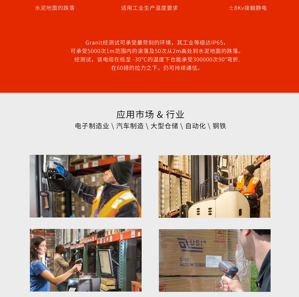 1980i工业级扫描枪合用于多种行业